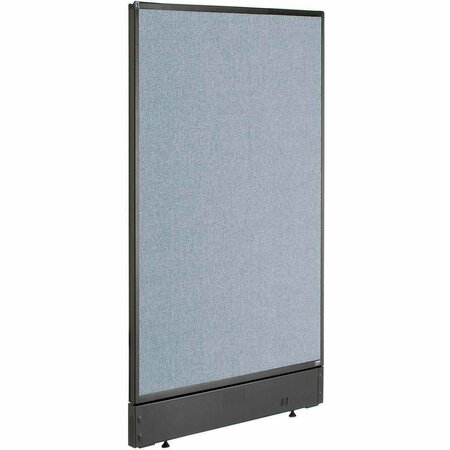 INTERION BY GLOBAL INDUSTRIAL Interion Non-Electric Office Partition Panel with Raceway, 24-1/4inW x 46inH, Blue 277660NBL